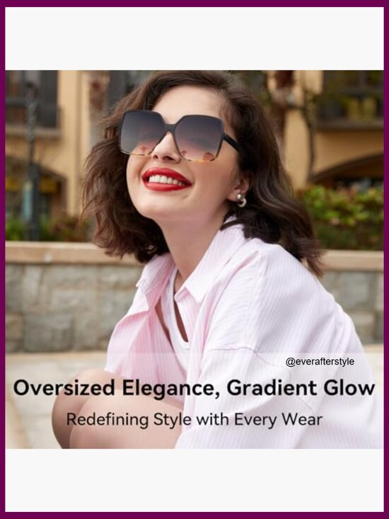 Oversized Square Sunglasses with UV400 Protection, Polarized Composite Lenses main image 6
